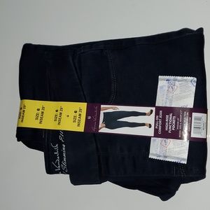 Gloria Vanderbilt pull on comfort jean High-rise funcional pockets